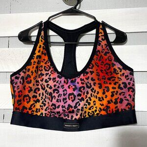 Savage X Fenty by Rihanna Caramel Leopard Low-Impact Lineup Sports Bra 3X orange